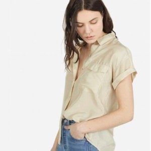 Everlane Short Sleeve Blouse (100% Silk)